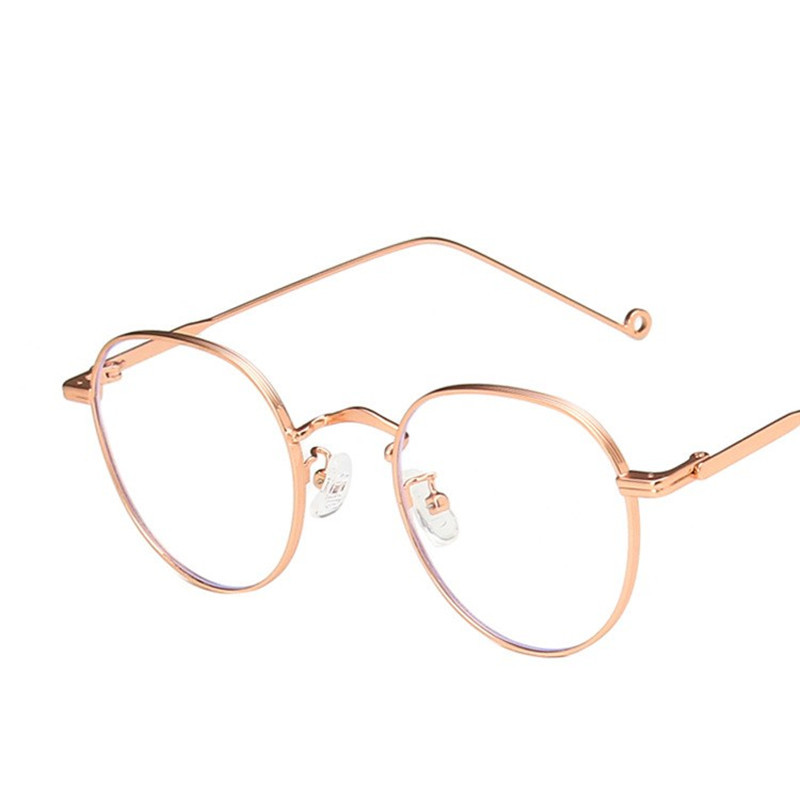 Modne anti-plavo svjetlo Ženske optičke naočale za kratkovidnost Klasične vintage okrugle metalne okvire za naočale Muške naočale za računala