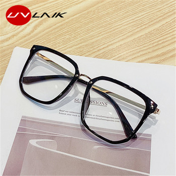 UVLAIK Blue Light Дамски рамки за очила Големи компютърни очила Ретро мъжки очила Прозрачни квадратни рамки за очила