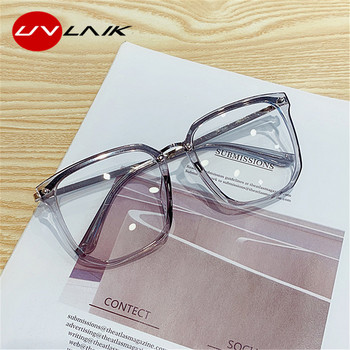 UVLAIK Blue Light Дамски рамки за очила Големи компютърни очила Ретро мъжки очила Прозрачни квадратни рамки за очила