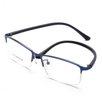 Myopia Glasses Σκελετός Fashion Steel Plate Half-rim Glasses-computer eyeglasses Frames Νέος σκελετός Γυαλιά Ανδρικά