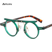 Punk retro okrugli okviri za optičke naočale Muškarci Žene Prozirni okviri za naočale za kratkovidnost Modni dizajn naočala za računala Oculos