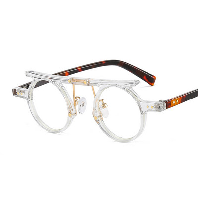 Punk retro okrugli okviri za optičke naočale Muškarci Žene Prozirni okviri za naočale za kratkovidnost Modni dizajn naočala za računala Oculos