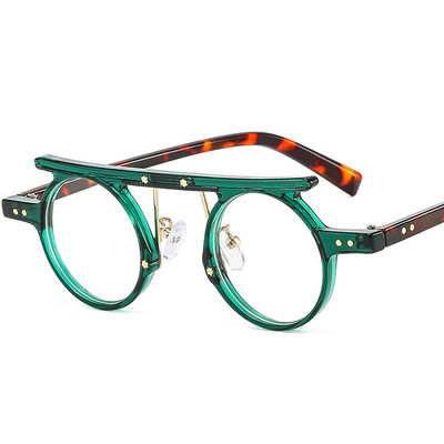 Punk retro okrugli okviri za optičke naočale Muškarci Žene Prozirni okviri za naočale za kratkovidnost Modni dizajn naočala za računala Oculos