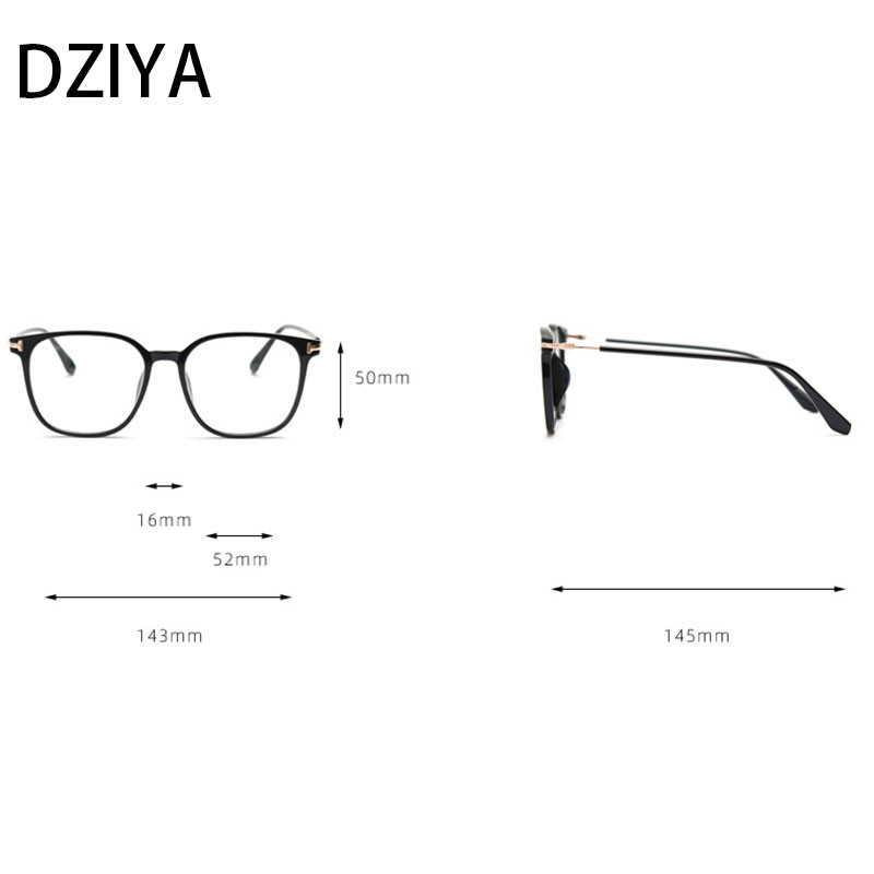 TR90 Prozirni okvir za računalne naočale Ženske četvrtaste naočale protiv plave svjetlosti Muške zaštitne naočale Optičke naočale 60460
