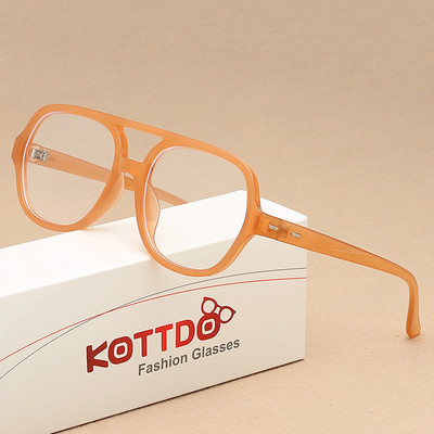 KOTTDO Classic Double Bridge Eye Glasses Frame Women Vintage Anti-blue Light Компютърни очила Мъжки