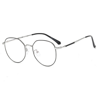 Podesive okrugle naočale protiv plave svjetlosti Klasične računalne UV naočale s metalnim okvirom bez stupnja Oculos Feminino naočale za muškarce