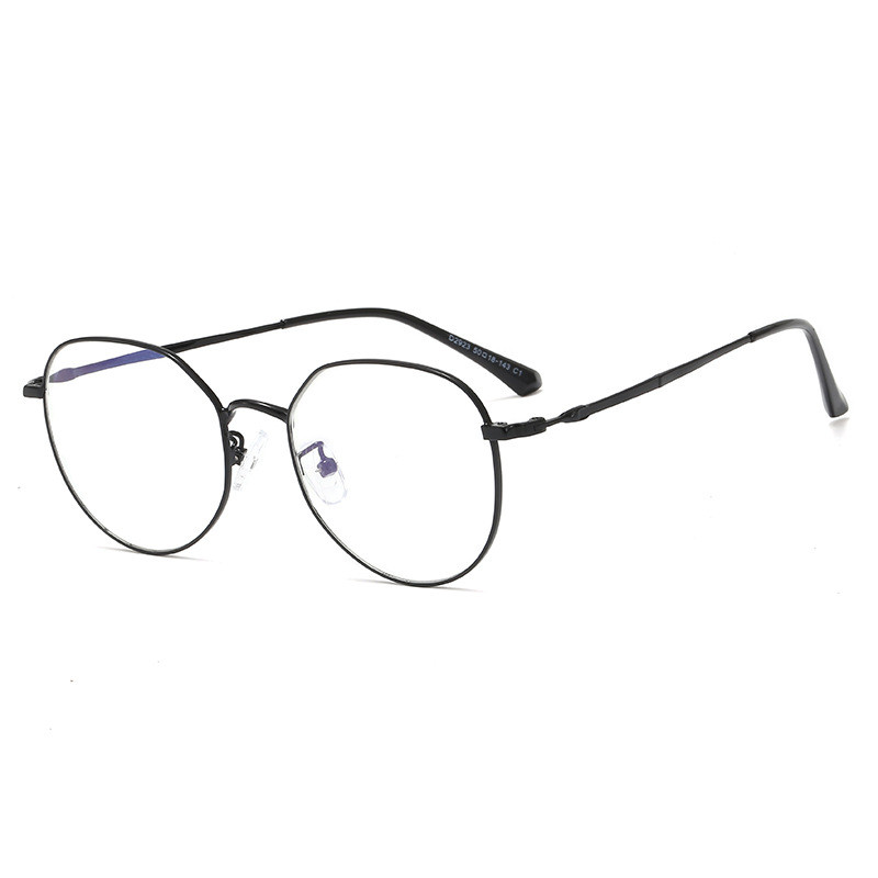 Podesive okrugle naočale protiv plave svjetlosti Klasične računalne UV naočale s metalnim okvirom bez stupnja Oculos Feminino naočale za muškarce