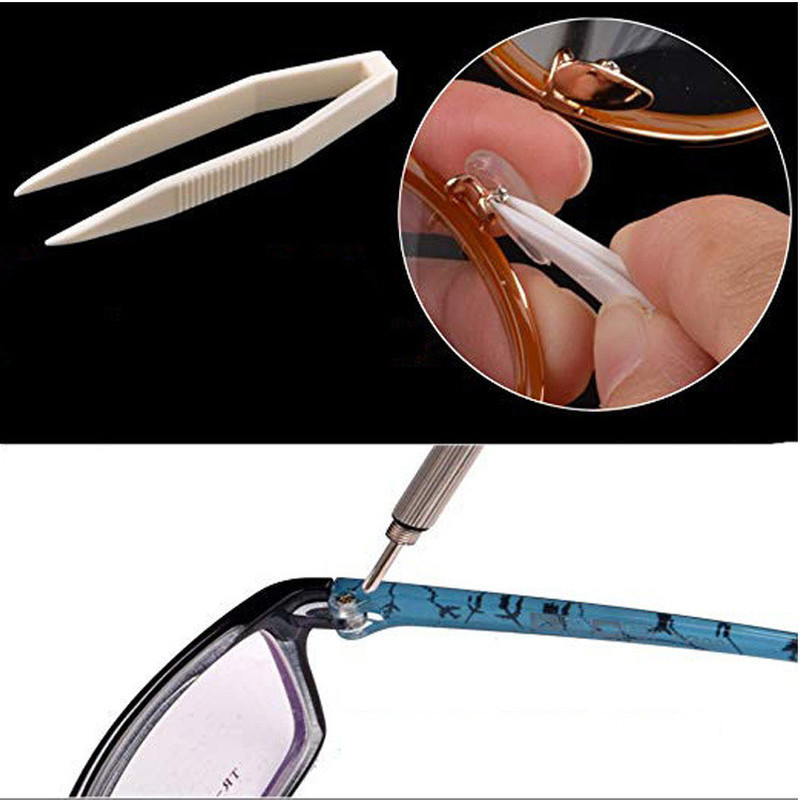 500 vnt akiniai Atsuktuvas Akiniai Sraigtai Akiniai nuo saulės taisymo rinkinys Įrankis Akiniai Priedai 10 Porų Nosies pagalvėlės Laikiklis Akinių kabliukas