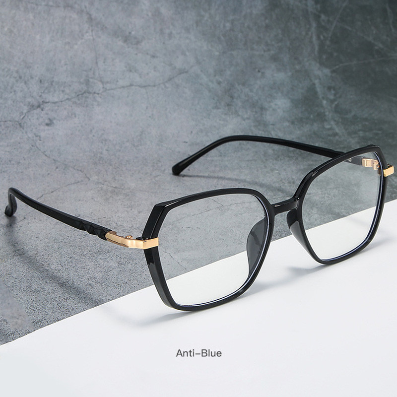 Dave Retro Polygon Plain Glasses Women Tr90 Glasses Frame Men Anti-blue Light Optical Myopia Glasses Frame