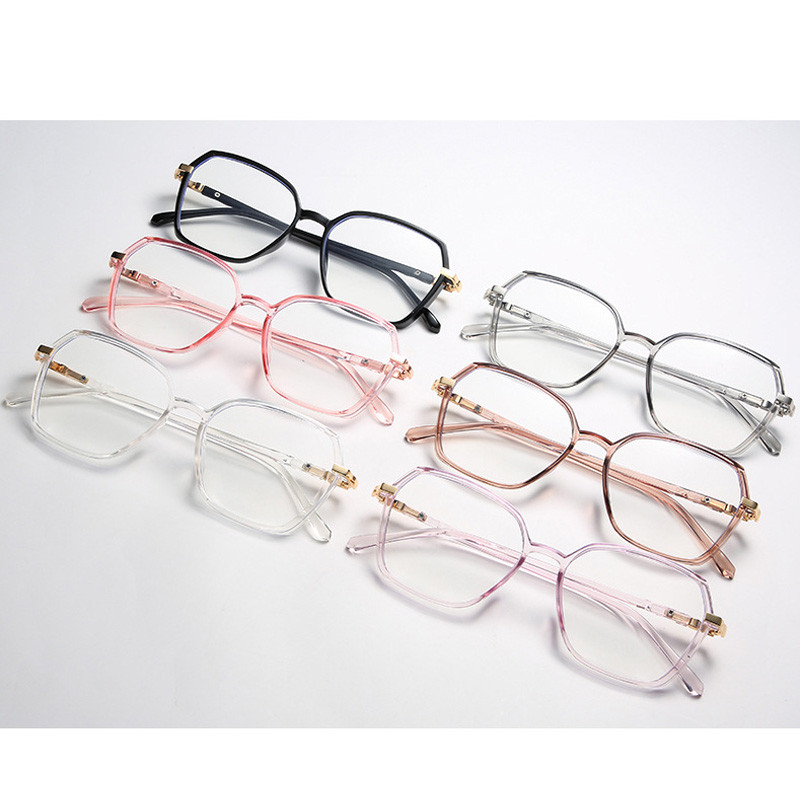 Dave Retro Polygon Plain Glasses Women Tr90 Glasses Frame Men Anti-blue Light Optical Myopia Glasses Frame
