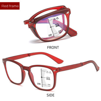seemfly ретро сгъваеми мултифокални прогресивни очила за четене жени мъже анти-син лъч далечни и близки двойни оптични лещи пресбиопия