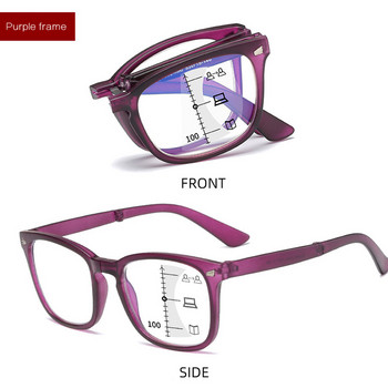 seemfly ретро сгъваеми мултифокални прогресивни очила за четене жени мъже анти-син лъч далечни и близки двойни оптични лещи пресбиопия