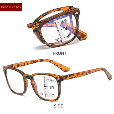 seemfly Retro sklopive multifokalne progresivne naočale za čitanje Žene Muškarci Anti-blue Ray daleko i blizu dvostruke optičke leće Presbiopične