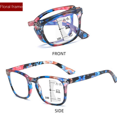 seemfly Retro sklopive multifokalne progresivne naočale za čitanje Žene Muškarci Anti-blue Ray daleko i blizu dvostruke optičke leće Presbiopične