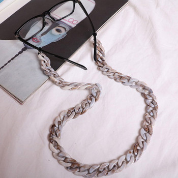 Творческа акрилна верижка за очила, регулируема лента за очила, кехлибарена противоплъзгаща се слънчева очила, държач за шнур, инструмент, аксесоари за очила