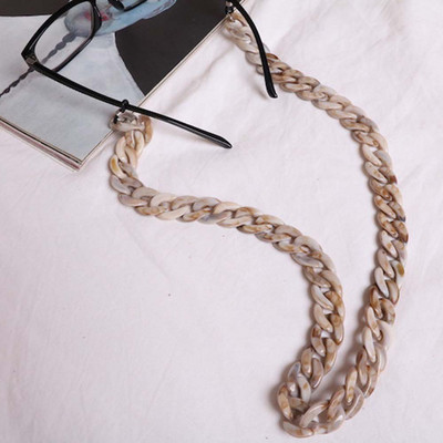 Lanț pentru ochelari acrilic creativ, ochelari de vedere reglabil, șnur chihlimbar, ochelari de soare anti-alunecare, suport pentru șnur, instrument, accesorii pentru ochelari