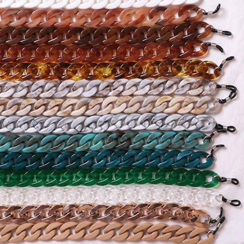 Creative Akrila brilles Ķēde Regulējamas Brilles Virves Dzintars Pretslīdēšanas Saulesbrilles Vada Turētājs Instrumentu Brilles Piederumi