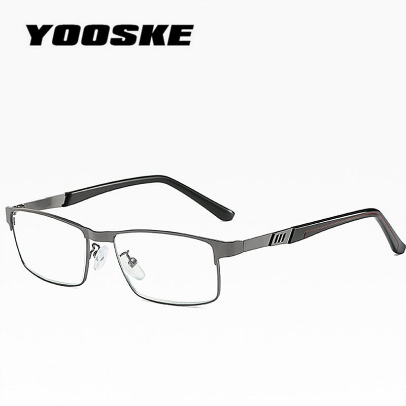 YOOSKE plavo svjetlo od nehrđajućeg čelika, muške poslovne naočale za čitanje za čitače, muške optičke naočale za dalekovidnost +1,0 1,5 2,0 2,5 3,0