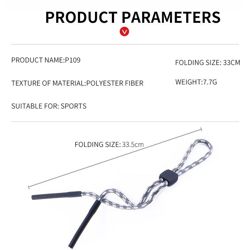 Nove modne višebojne naočale od poliestera s lančićima za naočale Trendovske naočale za čitanje Sunčane naočale Držač za kabel Uže za muškarce Žene