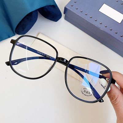 Ochelari TR90 Anti lumină albastră Ramă femei Ochelari de vedere pentru computer optic Bărbați Rame de ochelari de gaming de epocă Sticlă falsă transparentă