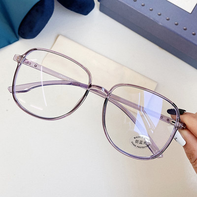 Ochelari TR90 Anti lumină albastră Ramă femei Ochelari de vedere pentru computer optic Bărbați Rame de ochelari de gaming de epocă Sticlă falsă transparentă