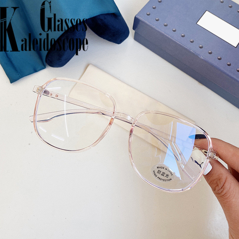 Ochelari TR90 Anti lumină albastră Ramă femei Ochelari de vedere pentru computer optic Bărbați Rame de ochelari de gaming de epocă Sticlă falsă transparentă