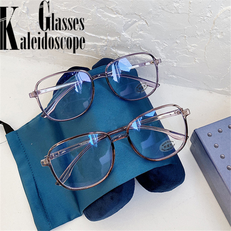 Ochelari TR90 Anti lumină albastră Ramă femei Ochelari de vedere pentru computer optic Bărbați Rame de ochelari de gaming de epocă Sticlă falsă transparentă