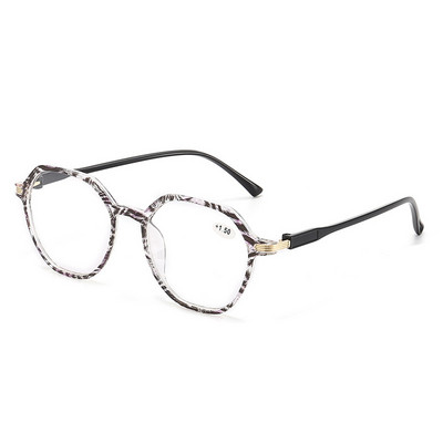 Poligonalni crni metalni okvir, modne naočale za čitanje Unisex prozirne naočale za čitanje Naočale za čitanje