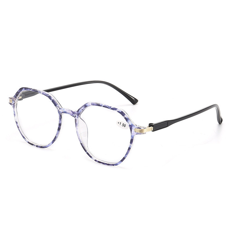 Poligonalni crni metalni okvir, modne naočale za čitanje Unisex prozirne naočale za čitanje Naočale za čitanje