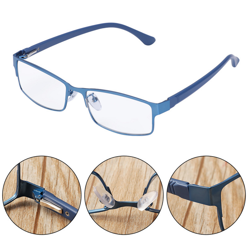 Meeste äri lugemisprillid titaanisulamist raam ülikerged vaigust prillid, painduvad kaasaskantavad nägemise hooldused meeste prillid