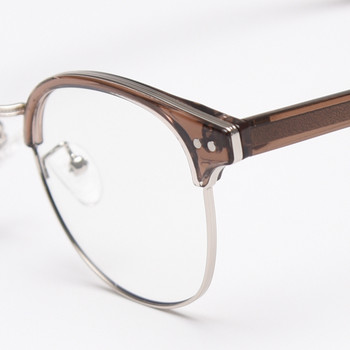 Peekaboo дамски ацетатни очила дамски половин рамка модни очила за мъже оптични прозрачни метални висококачествени подаръчни артикули