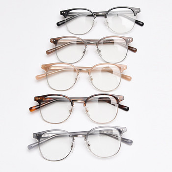 Peekaboo дамски ацетатни очила дамски половин рамка модни очила за мъже оптични прозрачни метални висококачествени подаръчни артикули