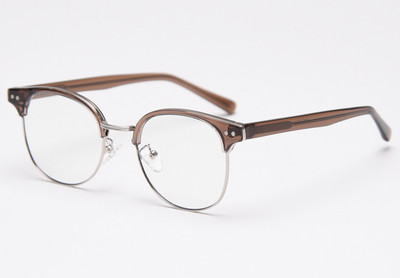 Peekaboo ženske acetatne naočale ženske modne naočale s poluokvirom za muškarce s optičkim prozirnim metalnim metalnim visokokvalitetnim poklonima