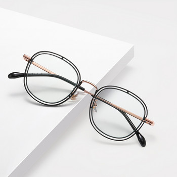 Swanwick метални кухи квадратни очила за жени прозрачни лещи анти синя светлина кръгла рамка за очила мъже винтидж подаръци от черно злато