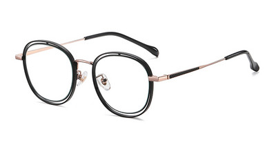 Swanwick metalne šuplje četvrtaste naočale za žene prozirne leće protiv plave svjetlosti okrugli okvir naočala muškarci vintage darovi od crnog zlata