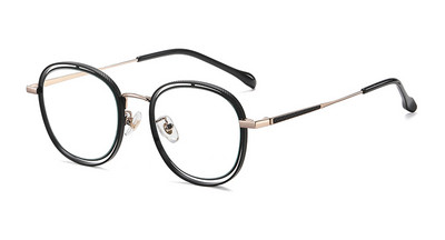 Swanwick metalne šuplje četvrtaste naočale za žene prozirne leće protiv plave svjetlosti okrugli okvir naočala muškarci vintage darovi od crnog zlata