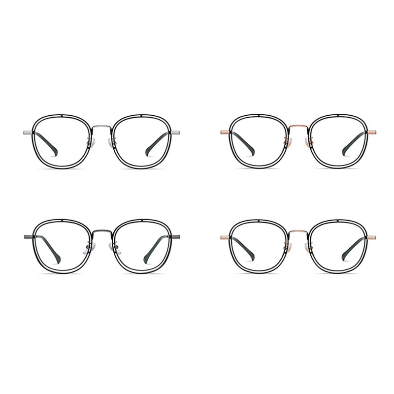 Swanwick metalne šuplje četvrtaste naočale za žene prozirne leće protiv plave svjetlosti okrugli okvir naočala muškarci vintage darovi od crnog zlata