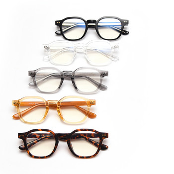 Peekaboo квадратни очила дамски tr90 корейски стил сива прозрачна рамка за очила за мъже висококачествени прозрачни лещи ацетатно оранжево