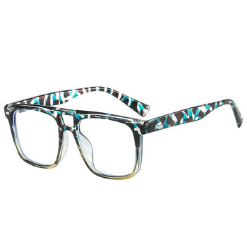 SO&EI Ретро квадратни двойни мостове Дамски рамки за очила Прозрачни анти-Blu-Ray лещи Очила Мъжки оптични нитове Рамки Компютърни очила