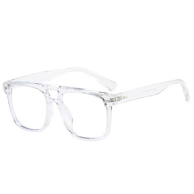 SO&EI, retro pătrat, poduri duble, ochelari, rame, lentile anti-Blu-Ray, ochelari pentru bărbați, nituri optice, cadru, ochelari de protecție pentru computer