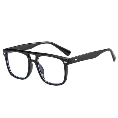 SO&EI, retro pătrat, poduri duble, ochelari, rame, lentile anti-Blu-Ray, ochelari pentru bărbați, nituri optice, cadru, ochelari de protecție pentru computer