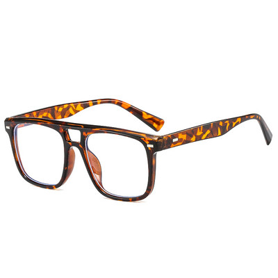 SO&EI, retro pătrat, poduri duble, ochelari, rame, lentile anti-Blu-Ray, ochelari pentru bărbați, nituri optice, cadru, ochelari de protecție pentru computer