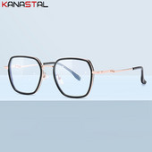 Ochelari noi pentru femei, cu blocare a luminii albastre, retro TR Metal, ochelari pătrați, cadru anti-raze, oglindă plată, ochelari optici, ochelari pentru bărbați