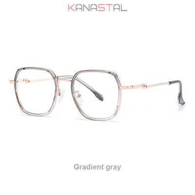 Ochelari noi pentru femei, cu blocare a luminii albastre, retro TR Metal, ochelari pătrați, cadru anti-raze, oglindă plată, ochelari optici, ochelari pentru bărbați