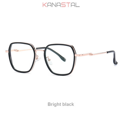 Ochelari noi pentru femei, cu blocare a luminii albastre, retro TR Metal, ochelari pătrați, cadru anti-raze, oglindă plată, ochelari optici, ochelari pentru bărbați