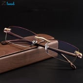 Zilead naočale za čitanje bez okvira, žene i muškarci, kvadratne naočale protiv plave svjetlosti za dalekovidnost, optičke naočale za računalo, dioptrije +1~+4