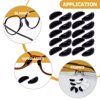 Подложки за нос Очила Силиконови очила Повдигнати неизтриваеми Слънчеви очила Лепящи очила Очила за четене Залепващи части Рамки за очила Пластмаса