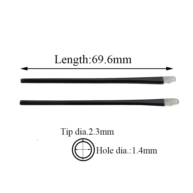 10 чифта (20 броя) метални очила, черен пластмасов връх