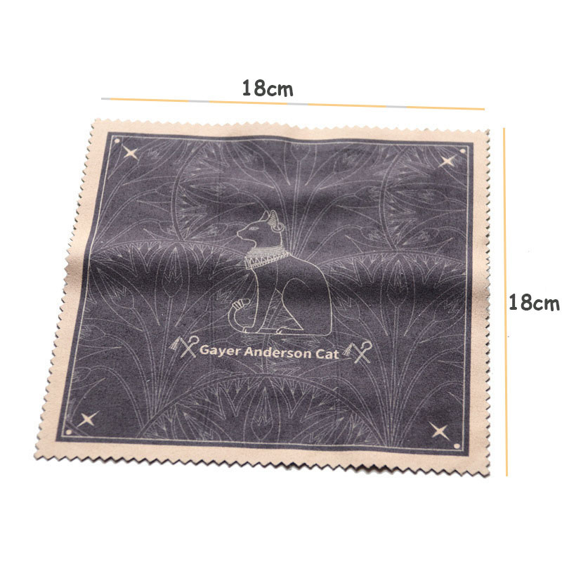 18*18cm mikropluošto valymo šluostė juoda prabangi didelio dydžio servetėlės akiniams objektyvas fotoaparatas gitara Guy Anderson Cat