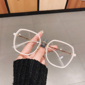 SO&EI Fashion Polygon Clear Anti-Blu-Ray Lens Eyewear Women Square Glasses Frame TR90 Men Vintage Optical Frame Computer Goggles